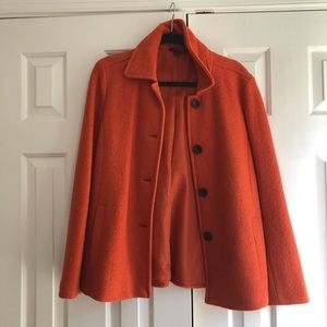 Burnt Orange Lands End peacoat